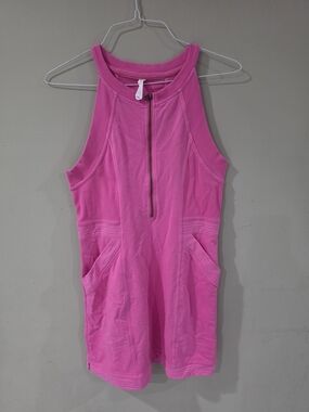 Daily Practice Anthropologie Hot Pink Half Zip Sleeveless Dress Medium
